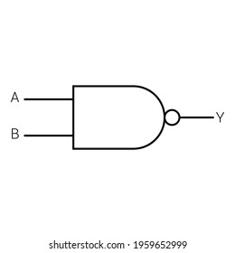 Nand Gate Symbol Electronics Stock Vector (Royalty Free) 1959652999 ...