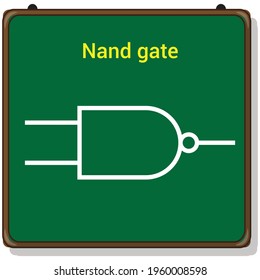 Nand Gate Symbol Electronics Stock Vector (Royalty Free) 1960008598