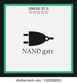 NAND gate vector icon