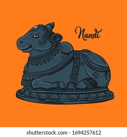 Nandikeshwara hindu god vector illustration