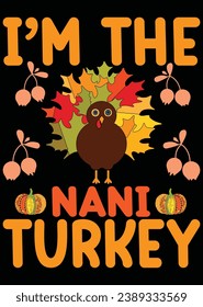 
I'm The Nani Turkey eps cut file for cutting machine