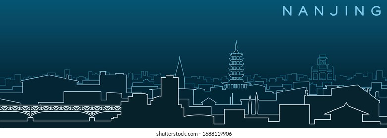 Esquina y monumentos de varias líneas de Nanjing