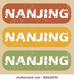 Nanjing on colored background