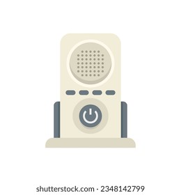 Nanny baby monitor icon flat vector. Radio care. Newborn babyphone isolated
