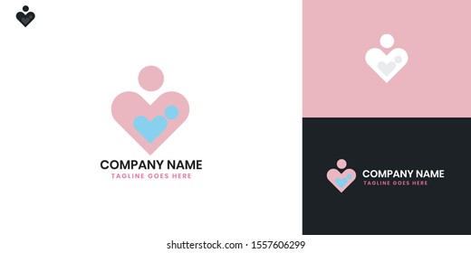 Nanny logo - All elements on this template are editable with vector software.