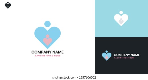 Nanny logo - All elements on this template are editable with vector software.