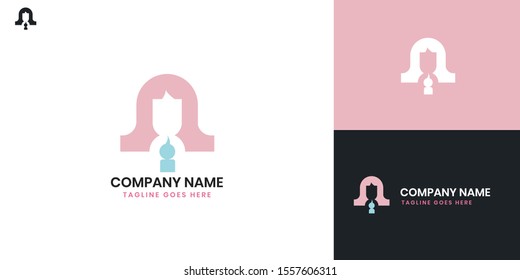Nanny logo - All elements on this template are editable with vector software.