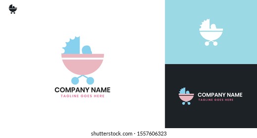 Nanny logo - All elements on this template are editable with vector software.