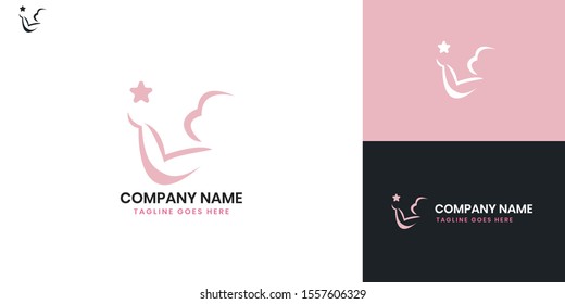 Nanny logo - All elements on this template are editable with vector software.