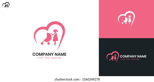Nanny logo - All elements on this template are editable with vector software.