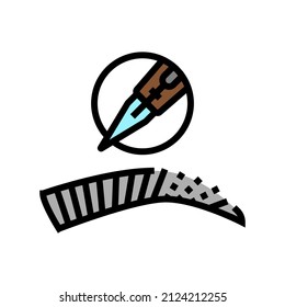 nano brows color icon vector. nano brows sign. isolated symbol illustration