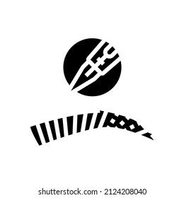 nano brows glyph icon vector. nano brows sign. isolated contour symbol black illustration