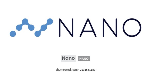 Nano (NANO) crypto currency symbol logo template. Altcoin vector illustration template. Block chain based futuristic and decentralized virtual payment money concept.