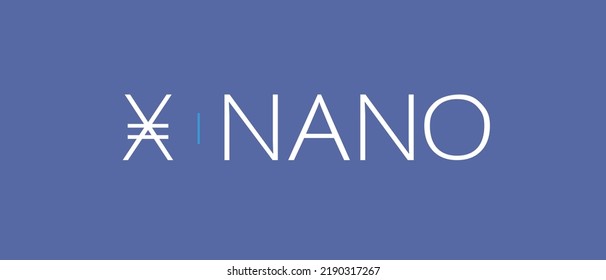 The Nano cryptocurrency XNO token. Blockchain Technology Cryptocurrency logo on isolated background with text.