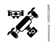 Nano Drone icon in vector. Logotype
