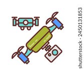 Nano Drone icon in vector. Logotype
