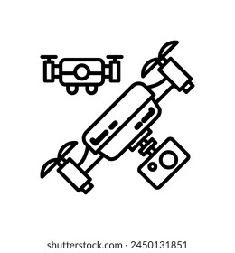 Nano Drone icon in vector. Logotype
