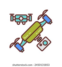 Nano Drone icon in vector. Logotype
