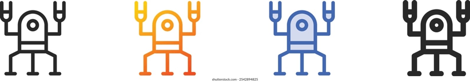 nano icon.Thin Linear, Gradient, Blue Stroke and bold Style Design Isolated On White Background