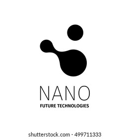 Nano Logo - Nanotechnology. Template Design Of Logotype. Vector Presentation.