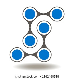 Nano Molecule Icon Vector. Crypto currency financial technology symbol. Hightech Illustration. High Tech XRB Logo.