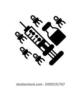 Nano Parasite icon in vector. Logotype
