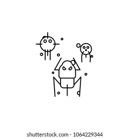 nano particles icon. Element of nano technology icon. Premium quality graphic design icon. Signs and symbols collection icon for websites, web design, mobile app on white background