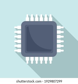 Nano processor icon. Flat illustration of nano processor vector icon for web design