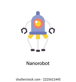 Nano robot vector Flat  Icons. Simple stock illustration