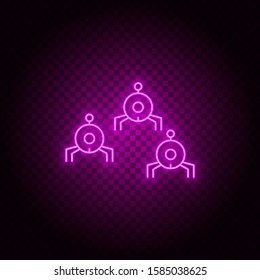 Nano, robot, vector, neon icon illustration isolated sign symbol- Neon vector icon