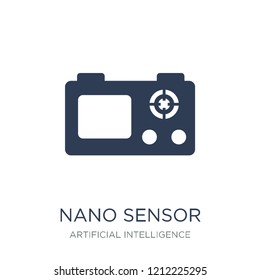 Nano sensor icon. Trendy flat vector Nano sensor icon on white background from Artificial Intelligence, Future Technology collection, vector illustration can be use for web and mobile, eps10