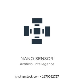 Nano sensor icon vector. Trendy flat nano sensor icon from artificial intellegence and future technology collection isolated on white background. Vector illustration can be used for web and mobile 