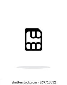 Nano SIM simple icon on white background. Vector illustration.