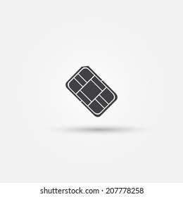 Nano SIM vector icon - card for mobile phones symbol