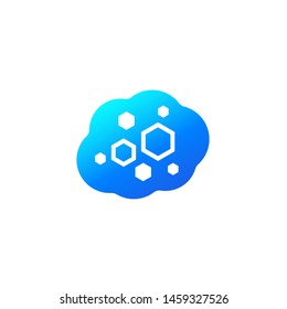 nano substance, vector icon on white