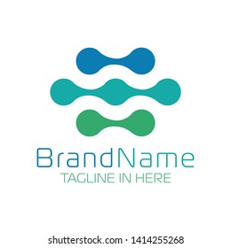 Nano tech logo symbol is simply and modernly shaped
