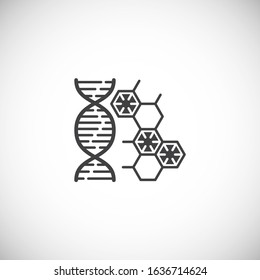 Nano tech related icon on background for graphic and web design. Creative illustration concept symbol for web or mobile app.