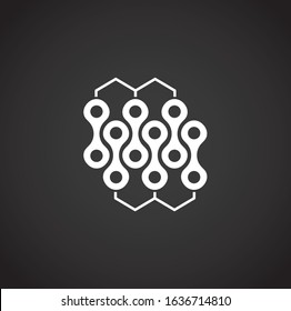 Nano tech related icon on background for graphic and web design. Creative illustration concept symbol for web or mobile app.