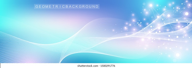 Nano technologies abstract background. Cyber technology concept. Artificial Intelligence, virtual reality bionics robotics global network microprocessor nano robots. Vector illustration, banner.