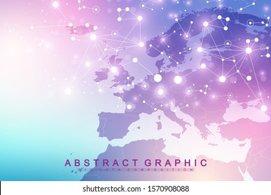 Nano technologies abstract background. Cyber technology concept. Artificial Intelligence, virtual reality bionics robotics global network microprocessor nano robots. Vector illustration, banner.