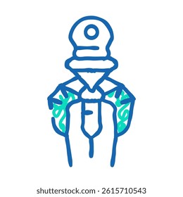 nano technology doodle icon sketch vector. nano technology sign. isolated symbol illustration