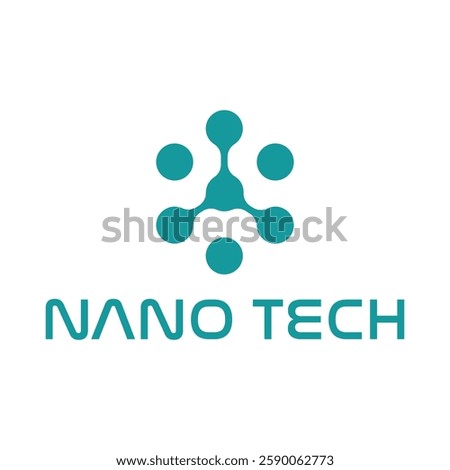 nano technology flat minimalist logo design