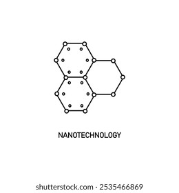 Nano technology icon. Linear vector illustration from biochemistry collection. Outline nano technology icon vector. Thin line symbol for use on web and mobile apps, logo, print media.