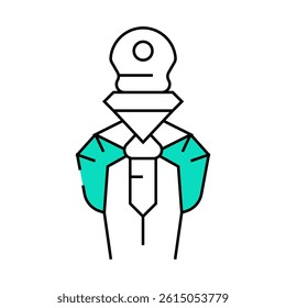 nano technology line icon vector. nano technology sign. isolated symbol illustration