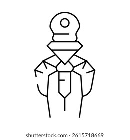 nano technology line icon vector. nano technology sign. isolated contour symbol black illustration