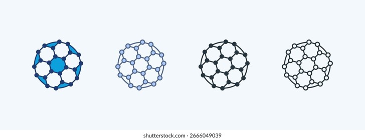 Colección de ícono de estilo múltiple de Tecnología nano