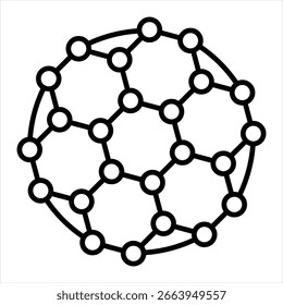 Ilustração do vetor do ícone do contorno da tecnologia Nano
