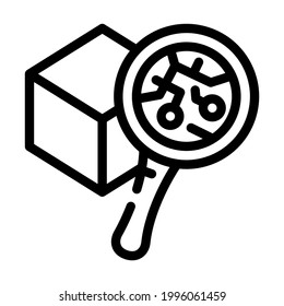 nano technology production line icon vector. nano technology production sign. isolated contour symbol black illustration