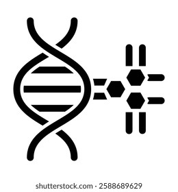 Nanobiotechnology Glyph Icon Design For Personal And Commercial Use