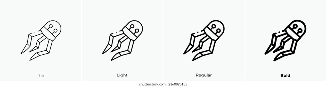 nanobot icon. Linear style sign isolated on white background. Vector illustration.